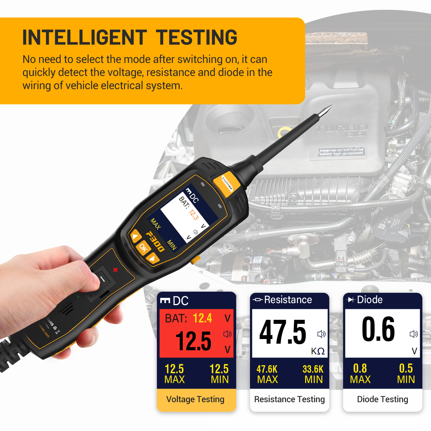FLUTREE P300 Vehicle Electrical System Tester