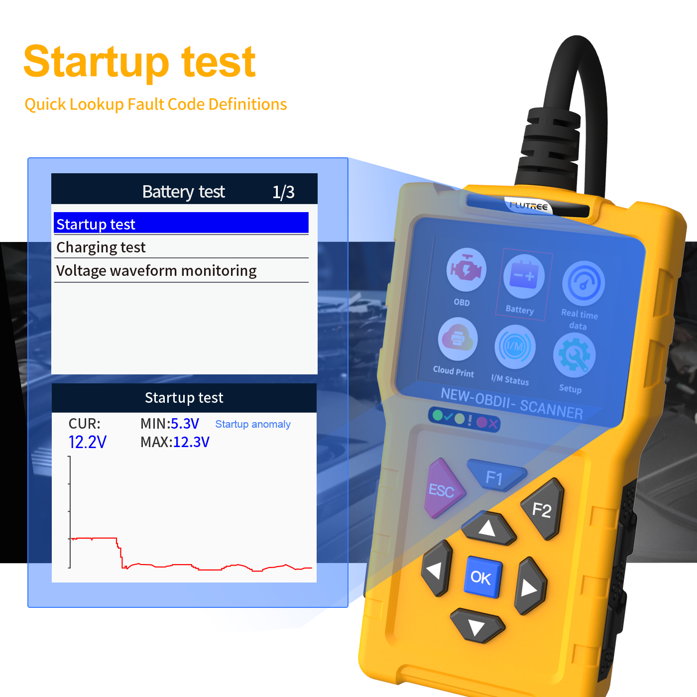 FLUTREE T600 Professional OBDII Car Scanner